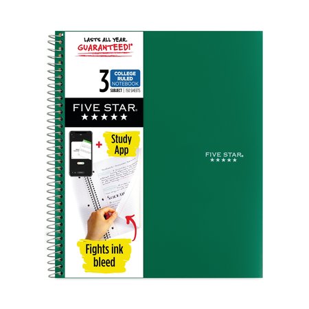 FIVE STAR 11" x 8.5" College Rule Notebook, 150 Pg 06210